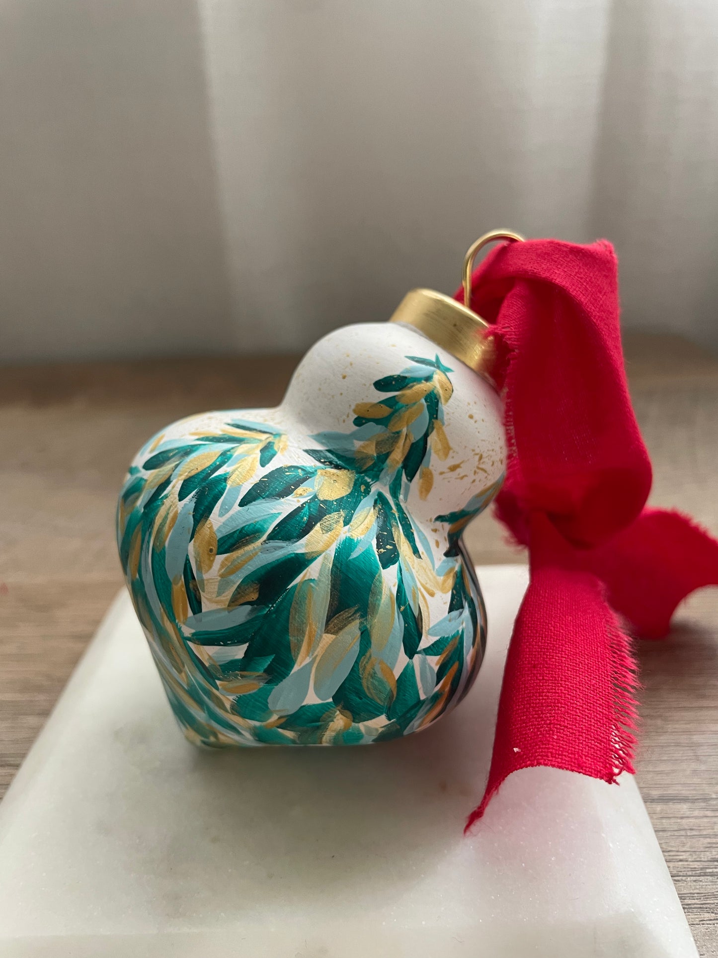 "Christmas Tree Farm" Hand Painted Ornament
