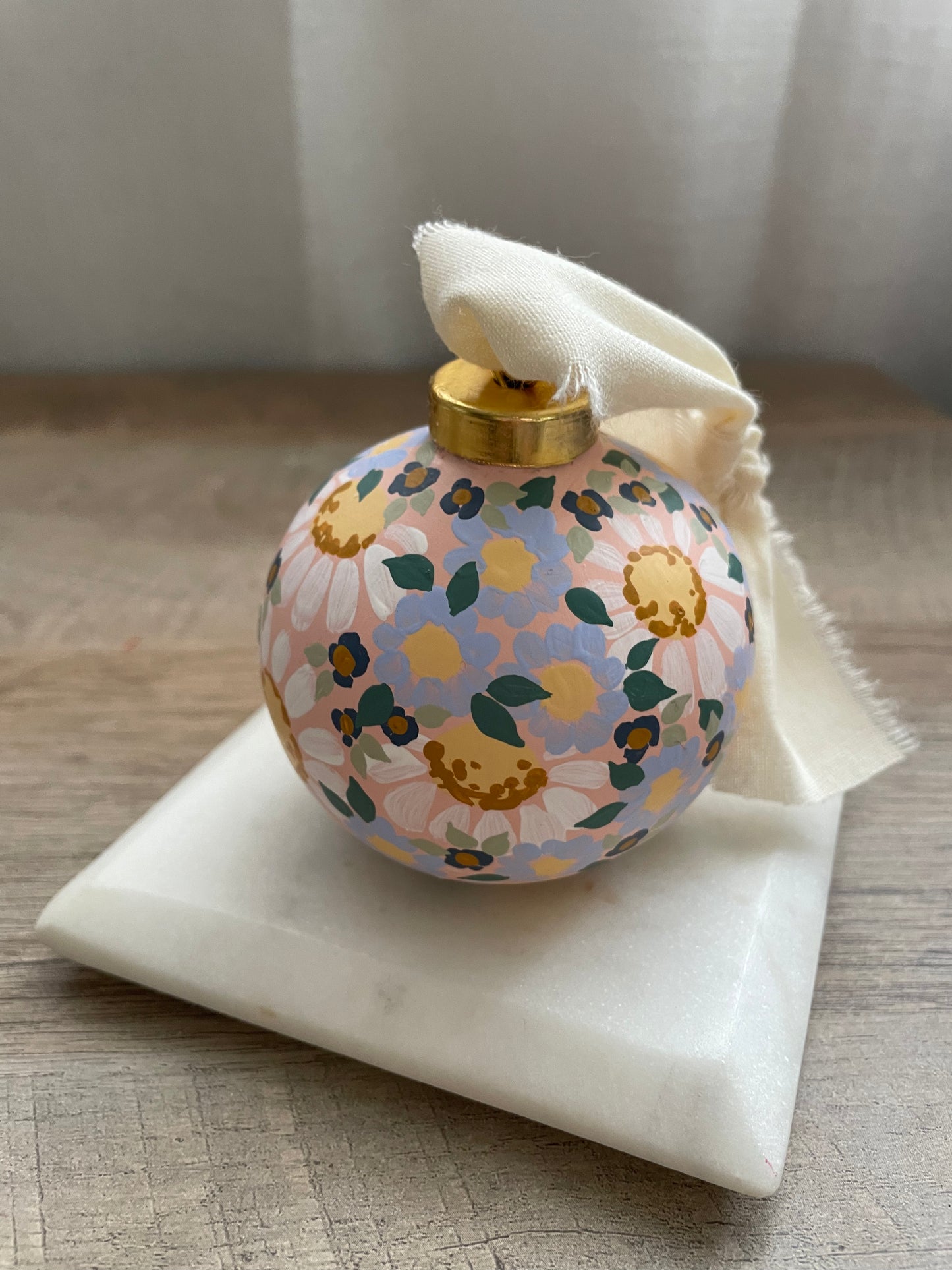"Daisies" Hand Painted Ornament