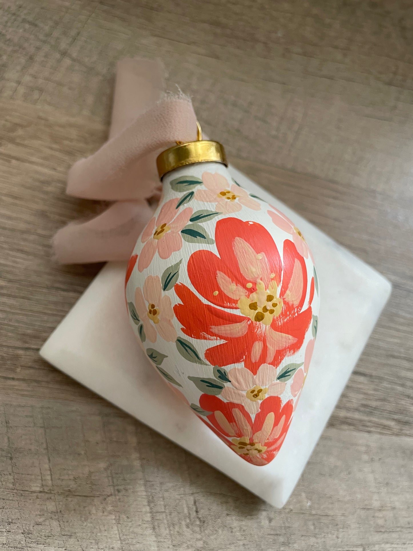 "Pretty in Pink" Hand Painted Ornament