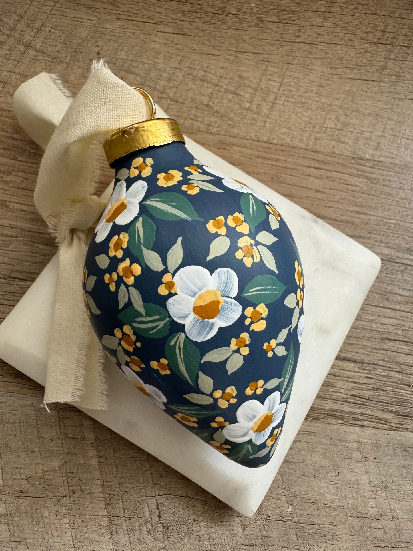 "Wildflowers" Hand Painted Ornament
