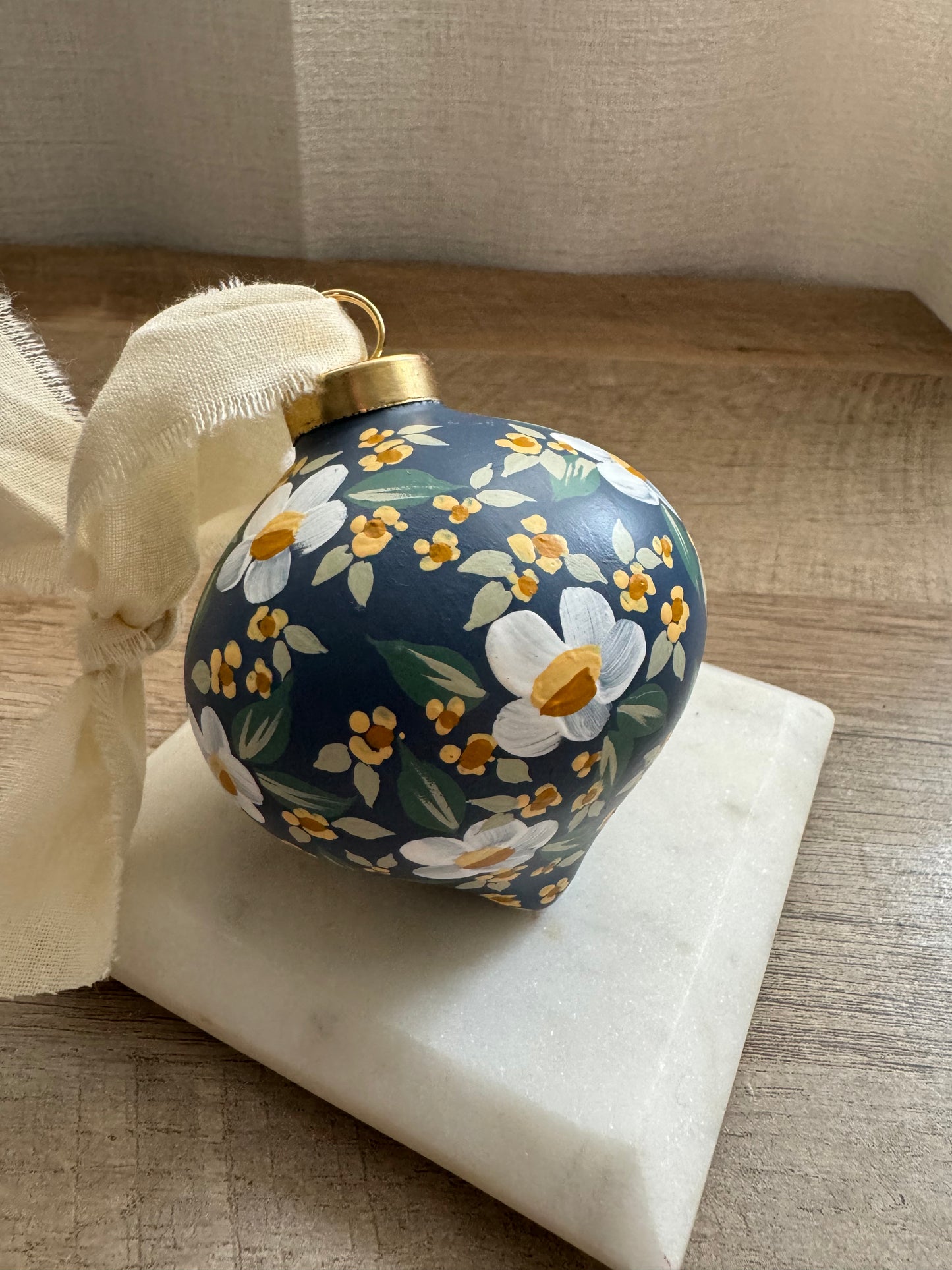 "Wildflowers" Hand Painted Ornament
