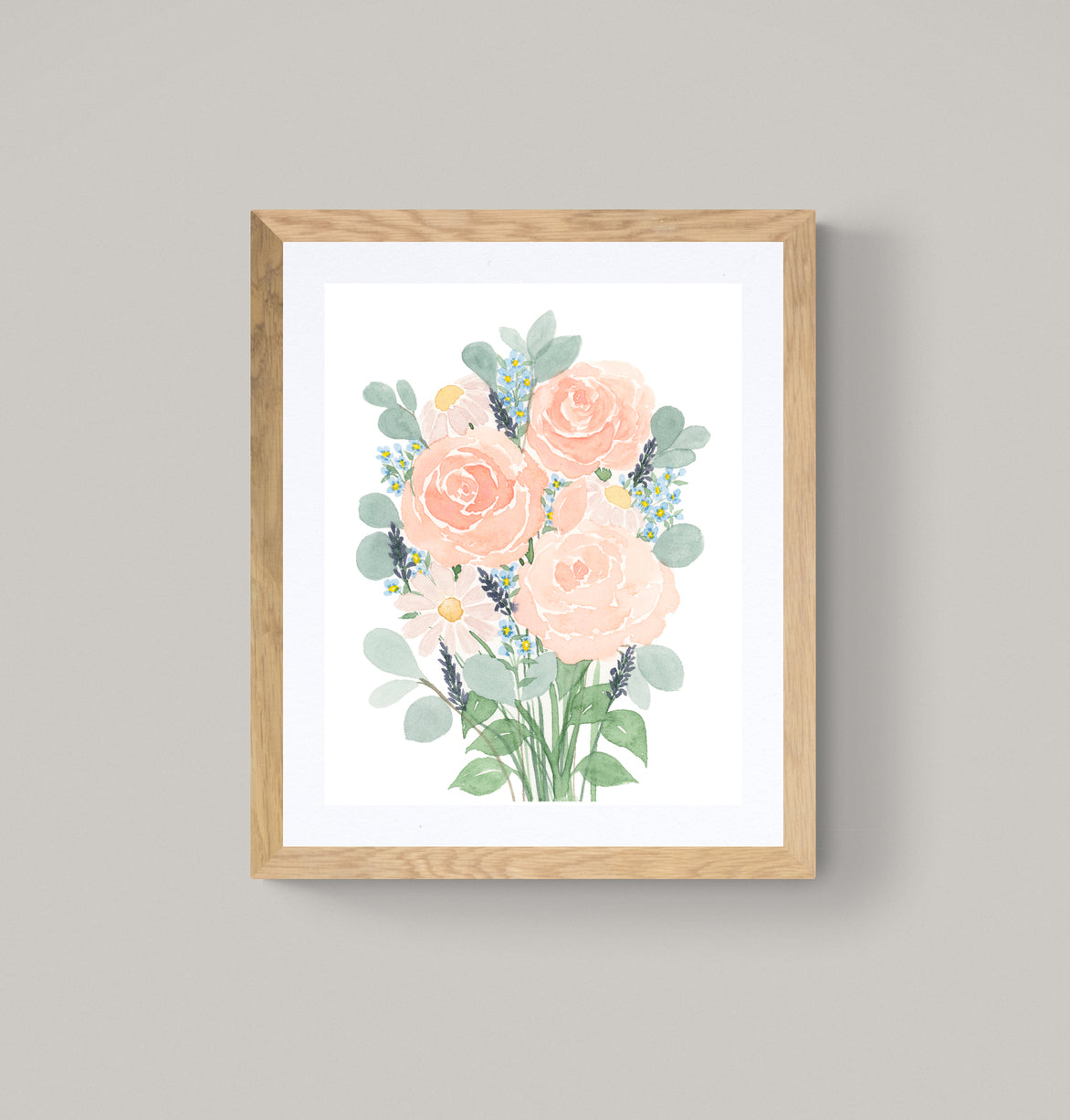 Coral Bouquet Print