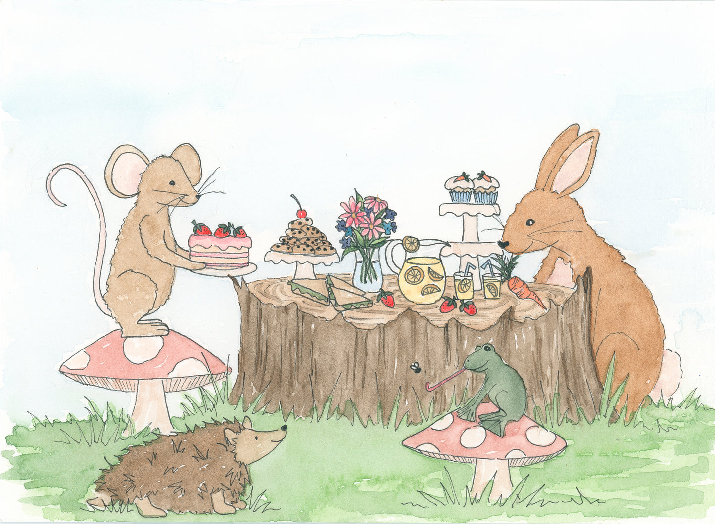 Animal Picnic Print