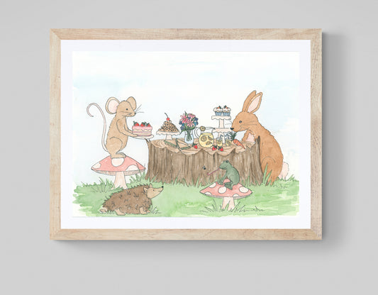 Animal Picnic Print